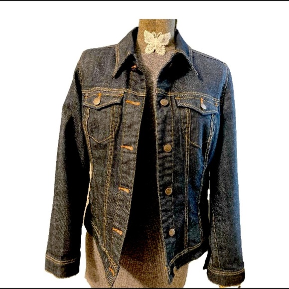 Classic Fit Dark Wash Denim Jacket - Picture 3 of 6